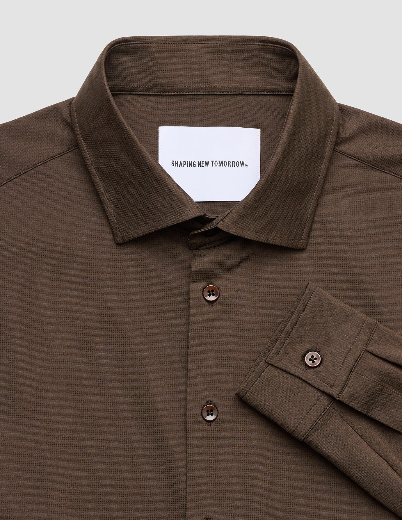 Travel Shirt Saddle Brown Slim